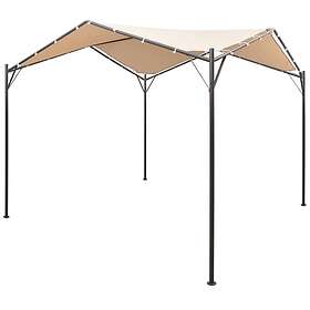 vidaXL Paviljong 4x4 m stål beige 43167