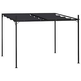 vidaXL Paviljong med infällbart tak 300x300x233 cm antracit 313628