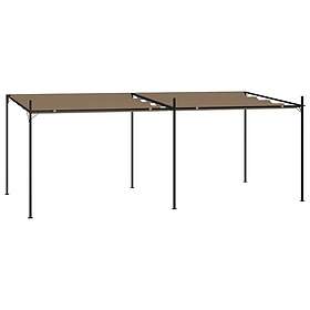 vidaXL Paviljong med infällbart tak 600x300x233 cm taupe 313633