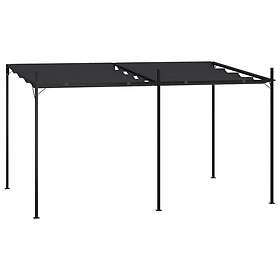 vidaXL Paviljong med infällbart tak 400x300x233 cm antracit 313631