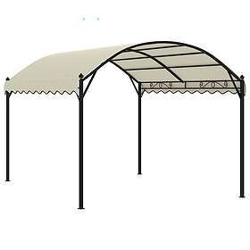 vidaXL Paviljong tyg gräddvit 48029