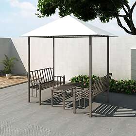 vidaXL Trädgårdspaviljong med bord och bänkar 2,5 x 1,5 2,4 m 43218