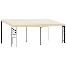 vidaXL Väggmonterad paviljong 6x3m gräddvit