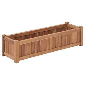 vidaXL Odlingslåda 100x30x25cm Massivt Teakträ 48968