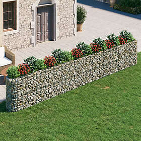 vidaXL Gabion Jardinière Fer Galvanisé 610x50x100cm 152039