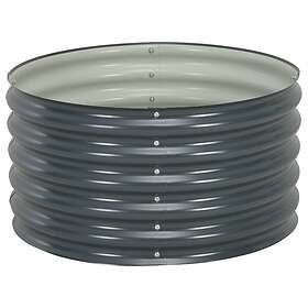 vidaXL Odlingslåda Galvaniserat stål 80x80x44cm Grå 45530