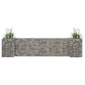 vidaXL Planteringsgabion H-formad stål 260x40x60 cm 145659