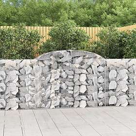 vidaXL Gabioner bågformade 11 st 300x30x100/120 cm galvaniserat järn 3146530