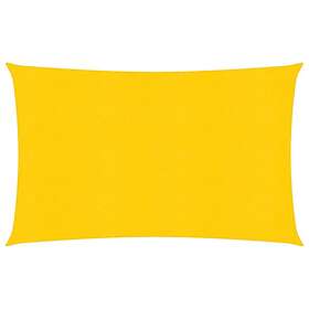 vidaXL Solsegel 160g/m² gul 2x4 m HDPE 311559