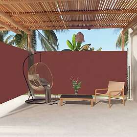 vidaXL Infällbar sidomarkis 180x600 cm brun 318003
