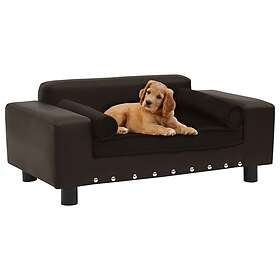 vidaXL Hundsoffa brun 81x43x31 cm plysch och konstläder 170955
