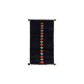 Handknuten Gabbeh Shiraz Ull Mörkblå 58x117cm 750550