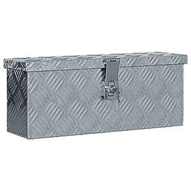 vidaXL Förvaringslåda aluminium 48,5x14x20 cm silver 142935