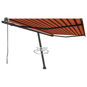 vidaXL Fristående markis automatisk 450x300 cm orange/brun 3069770