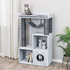 vidaXL TRIXIE Klösträd med hyllfunktion 72x38x110 cm grå 444015