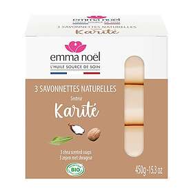 Emma Noël Ekologisk Fast Tvål Shea Butter, 3 x 150g