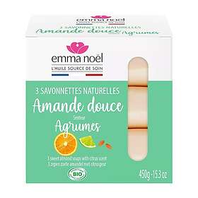 Emma Noël Ekologisk Fast Tvål Sweet Almond, 3 x 150g