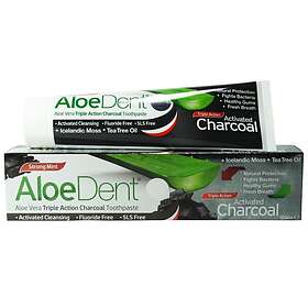 Optima AloeDent Aloe Vera Triple Action Charcoal Toothpaste, 100ml