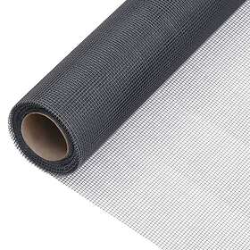 vidaXL Insektsnät glasfiberplast 100x2000 cm grå 150873