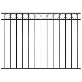 vidaXL Staketpanel stål 1.7x1.2 m svart 146318