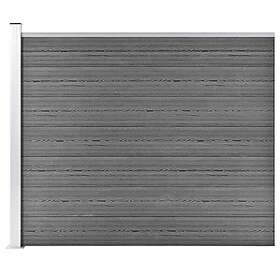 vidaXL Staketpanel WPC 175x146 cm grå 148983