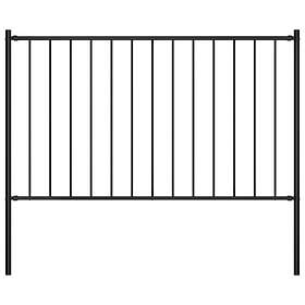 vidaXL Fence Panel 1.7x1m black powder-coated steel 145210