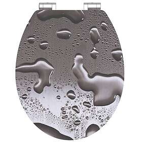vidaXL SCHÜTTE Siège de toilette högglans med mjuk stängning GREY STEEL MDF 4387