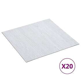 vidaXL Självhäftande golvplankor 20 st PVC 1,86 m² vit 330165