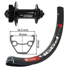 XLC Dt Swiss 466d Evo 29´´ 6b Disc Mtb Front Wheel Svart 9 x 100 mm