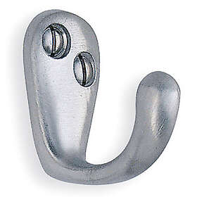 Beslagsboden Väggkrok 38mm Borstad Krom