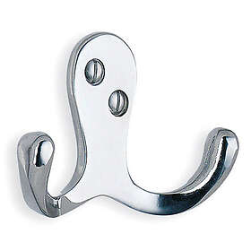 Beslagsboden Veggkrok Dobbel 44Mm Polert Krom