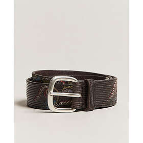 Orciani Paisley Hand Painted Leather Belt
