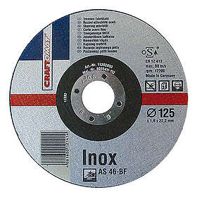 Craftomat Kapskiva Rustfritt/Metall 125X1,6X22,2Mm