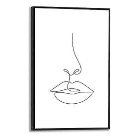 Reinders Tavla Slim Frame Black Lips In Line 20X30Cm