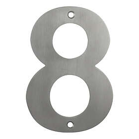 Millers Husnummer 8, 140Mm Stainless Steel