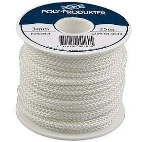 Poly-Produkter Polyestersilkelina Vit Ø3Mm 25M