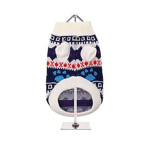 Stickad Hundtröja White Fair Isle /