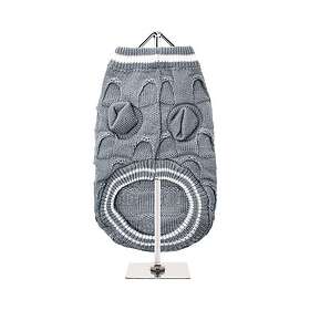 Stickad Hundtröja Grey Ruffle / 35 cm