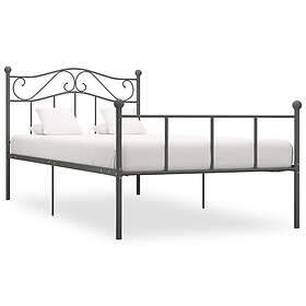 vidaXL Sängram Metall Grå 180X200 Cm Barnsängar