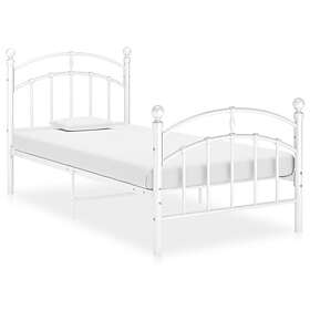 vidaXL Sängram Med Båge Vit Metall 180X200 Cm Barnsängar