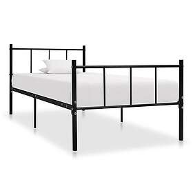 vidaXL Sängram Svart Metall Pinnar 160X200 Cm Barnsängar
