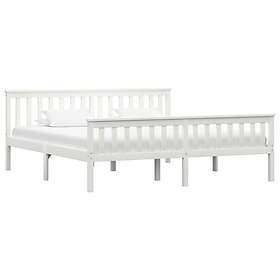 vidaXL Sängram Massiv Furu 180X200 Cm Vit Barnsängar