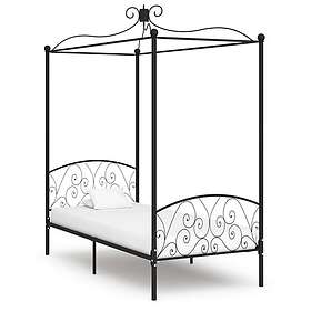 vidaXL Himmelsäng Svart Metall 100X200 Cm Barnsängar