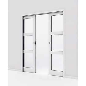 Safco Skjutdörr Dubbel Infälld Kvadrat Glas 17X21 Inbyggnadskarm