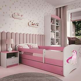 Kocot Kids Barnsäng Babydreams Rosa Unicorn Med Låda 180x80 Cm Barnsängar