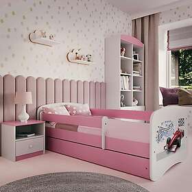 Kocot Kids Barnsäng Babydreams Rosa Formula One Med Låda Och Madrass 180x80 Cm Barnsängar