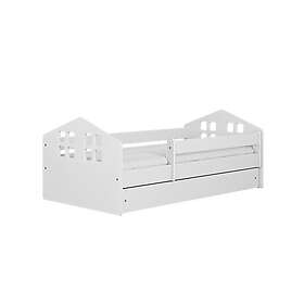 Kocot Kids Barnsäng Kacper Vit Med Låda 140x80cm