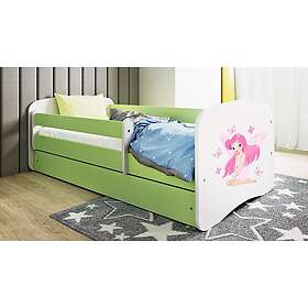 Kocot Kids Barnsäng Babydreams Grön Fairy With Butterflies Med Madrass 160x80cm