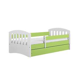 Kocot Kids Barnsäng Classic 1 Grön Med Låda Och Madrass 140x80cm