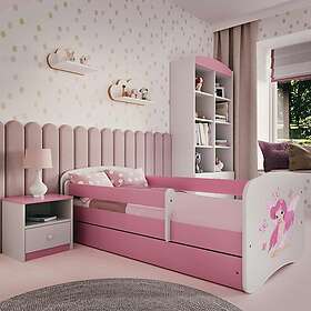 Kocot Kids Barnsäng Babydreams Rosa Fairy With Butterflies Med Madrass 160x80cm